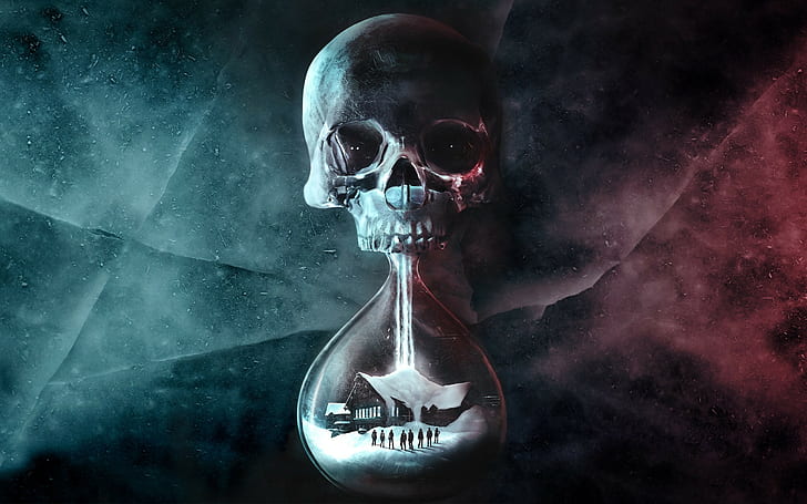 Hourglass skull life, death, skull, life, hourglass, HD wallpaper