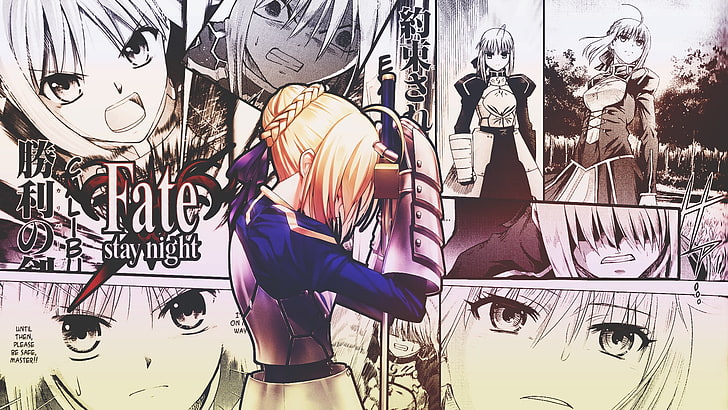 Fate/Stay Night, anime girls, Saber, manga, HD wallpaper