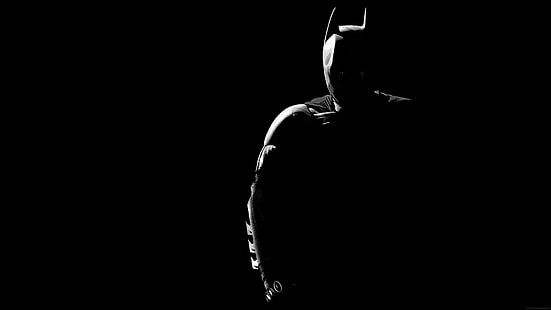 Foto do cavaleiro das trevas do Batman, Batman, MessenjahMatt, silhueta, minimalismo, filmes, O Cavaleiro das Trevas, HD papel de parede HD wallpaper