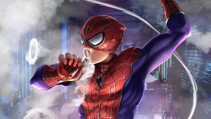 Spider-Man, Marvel Comics, Tabagisme, Fond d'écran HD