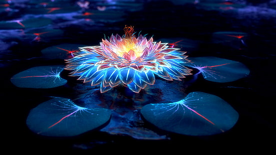 Kunstwerke, Blumen, Lotus Flowers, HD-Hintergrundbild HD wallpaper