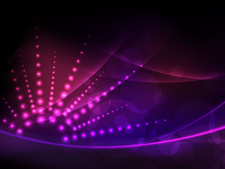 illustration de lumière pourpre, violet, rayons, cercles, rose, Fond d'écran HD