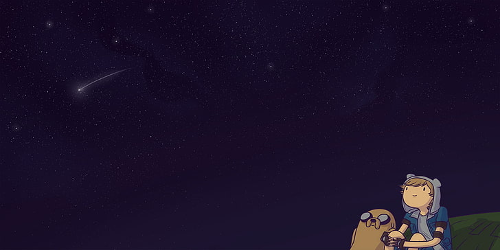 фентъзи изкуство, Adventure Time, Finn the Human, кучето Джейк, HD тапет
