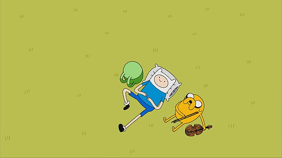 Ilustracja postaci z Adventure Time, Adventure Time, Finn the Human, Jake the Dog, Tapety HD HD wallpaper