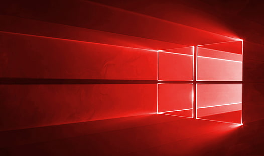 червен тапет на Microsoft Windows, компютър, минимализъм, прозорец, windows, операционна система, HD тапет HD wallpaper