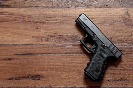 black semi-automatic pistol, gun, weapons, Austrian, self-loading, Glock 32, HD wallpaper HD wallpaper