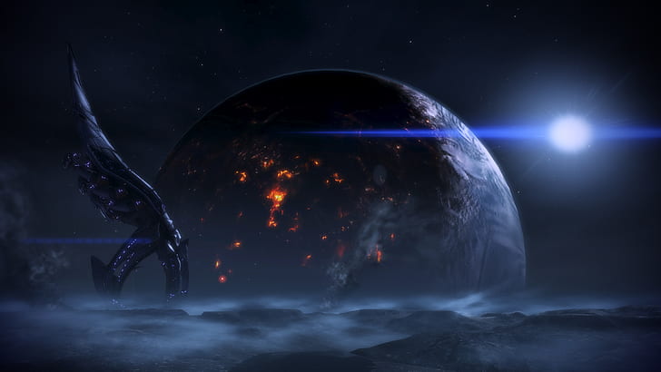 Mass Effect, Space, Planet, mass effect, space, planet, HD тапет