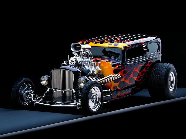 Hot Rod Engine HD, araba, sıcak, motor, çubuk, HD masaüstü duvar kağıdı