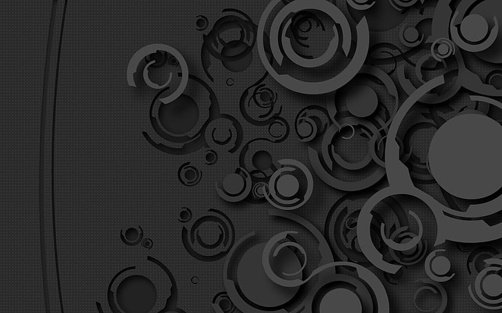 graue Kreisgekritzelillustration, Kreis, Punkte, Vektor, HD-Hintergrundbild