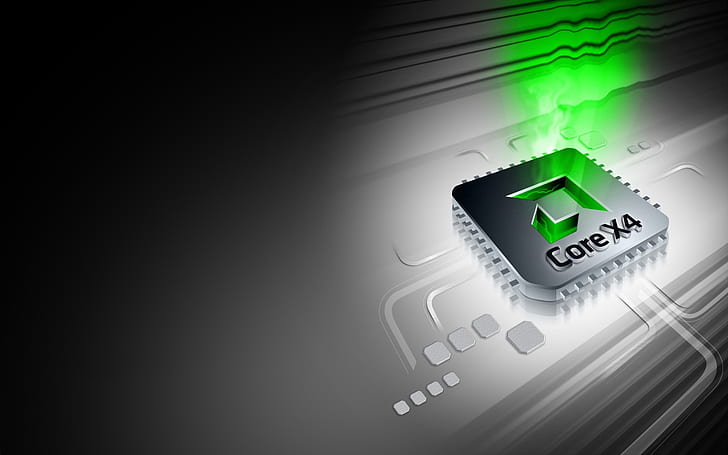 AMD Core X4, cpu, prosesor, dan radeon, Wallpaper HD