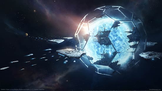 stellaris, seni video game, luar angkasa, fiksi ilmiah, Wallpaper HD HD wallpaper