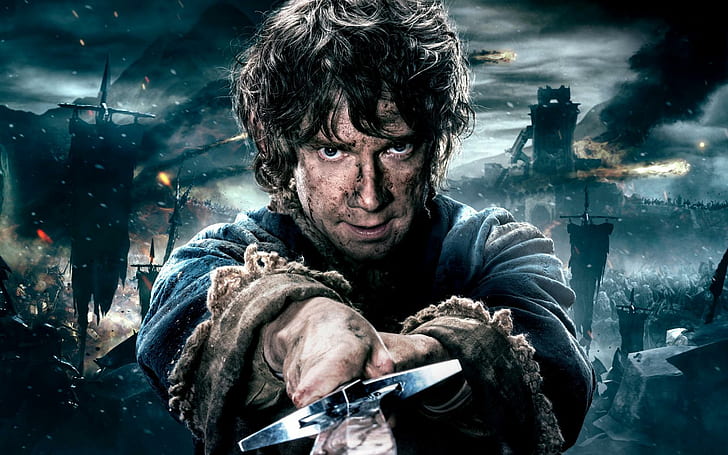 Bilbo Baggins The Hobbit Poster, bilbo baggins, film, film di hollywood, 2014, hollywood, Sfondo HD