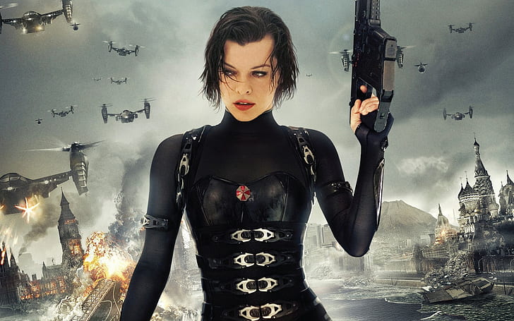 2012 film Resident Evil 5: Retribution, Milla Jovovich, resident evil poster, 2012, Movie, Resident, Evil, Retribution, Milla, Jovovich, Sfondo HD