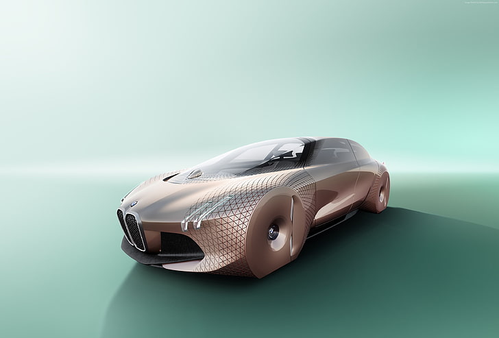 luxury cars, future cars, BMW Vision Next 100, HD wallpaper