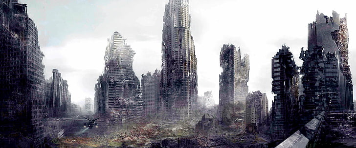aksi, apokaliptik, kota, film, film, fiksi ilmiah, terminator, Wallpaper HD