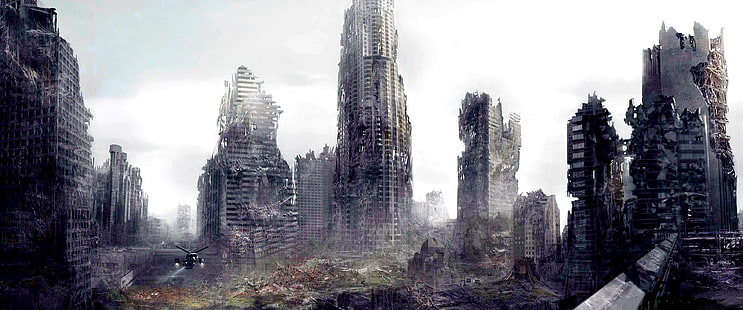 action, apocalyptic, city, film, movie, sci fi, terminator, HD wallpaper HD wallpaper