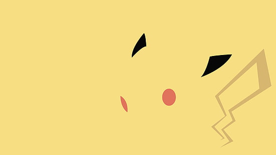 Pokemon Pikachu Minimal Yellow HD, tecknad / komisk, gul, pokemon, minimal, pikachu, HD tapet HD wallpaper