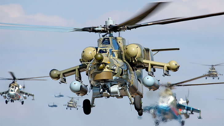 Ми-28, штурмовой вертолет русской армии, HD обои