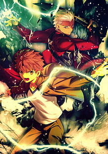 FateStay Night: Unlimited Blade Works, anime, Archer (FateStay Night), Shirou Emiya, Fate Series, HD wallpaper HD wallpaper