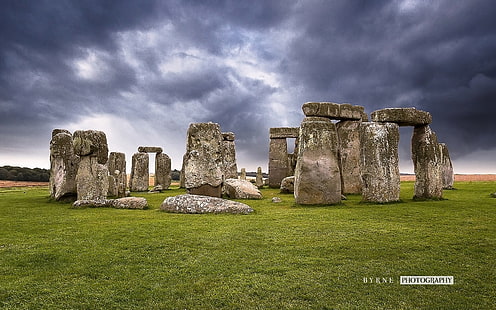 Cenário de viagem Stonehenge-Inglaterra papel de parede, HD papel de parede HD wallpaper