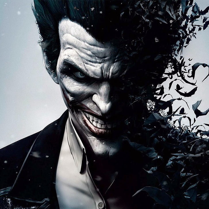 The Joker wallpaper, Joker, digital art, Batman, face, HD wallpaper
