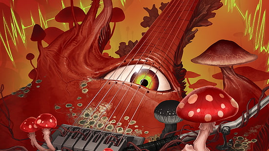 Musik, infizierter Pilz, Cover, Monstercat, Gitarrenmass, HD-Hintergrundbild HD wallpaper