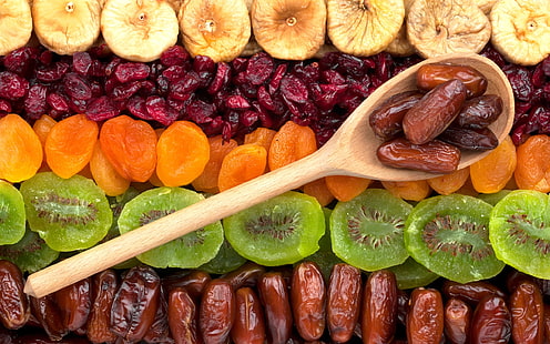 Buah kering, kiwi, aprikot, buah ara, Kering, buah, kiwi, aprikot, buah ara, Wallpaper HD HD wallpaper