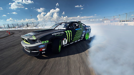 Ford Mustang, Monster Energy, treiben, HD-Hintergrundbild HD wallpaper