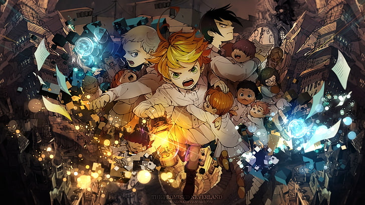 Anime, The Promised Neverland, Anna (The Promised Neverland), Don (The Promised Neverland), Emma (The Promised Neverland), Eugene (The Promised Neverland), Gilda (The Promised Neverland), Lani (The Promised Neverland), Maya ( The Promised Neverland), Naila (The Promised Neverland), Norman (The Promised Neverland), Phil (The Promised Neverland), Ray (The Promised Neverland), Shelly (The Promised Neverland), Tapety HD