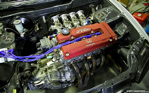 Honda Civic Engine HD, ช่องเครื่องยนต์ยานยนต์ฮอนด้า, รถยนต์, เครื่องยนต์, ฮอนด้า, ซีวิค, วอลล์เปเปอร์ HD HD wallpaper