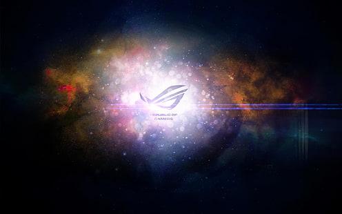 Logo Asus ROG, Republic of Gamers, ASUS, Wallpaper HD HD wallpaper
