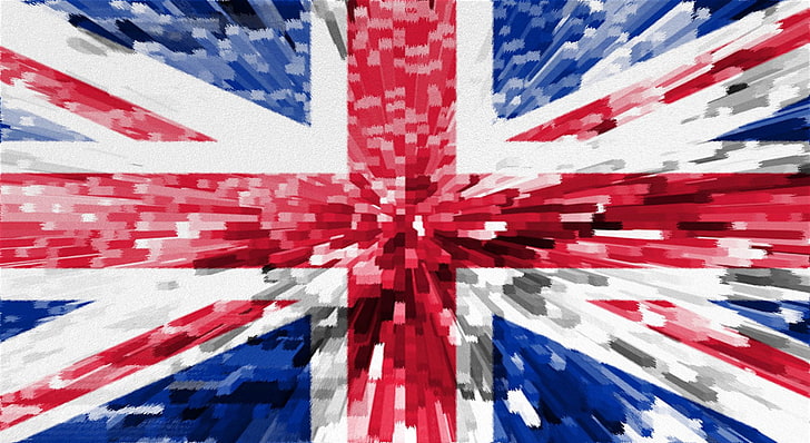 Różne, Union Jack, Artistic, Blue, Flag, Red, United Kingdom, White, Tapety HD