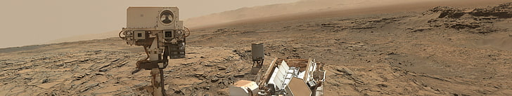 Mars, kosmos, łazik, pustynia, brąz, robot, NASA, kamień, planeta, Tapety HD