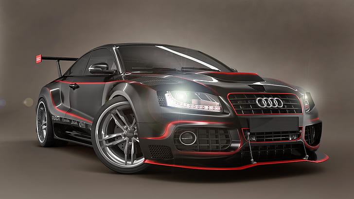 Audi black tuning cars, Audi, Black, Tuning, Cars, HD wallpaper