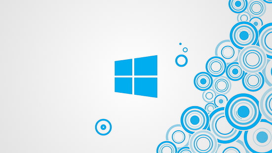 Logotipo do Windows, Windows 8, minimalismo, círculo, fundo simples, HD papel de parede HD wallpaper
