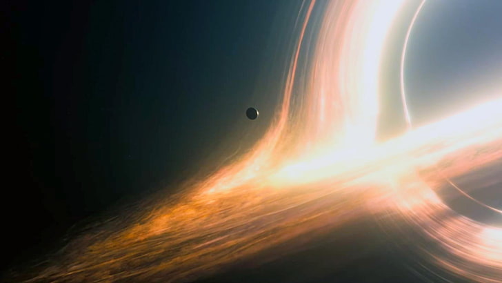 InterstellarのPlanet-Black Holeシステム、 HDデスクトップの壁紙