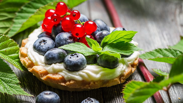 Kue Blueberry, blueberry, kue, kue, buah-buahan, permen, Wallpaper HD