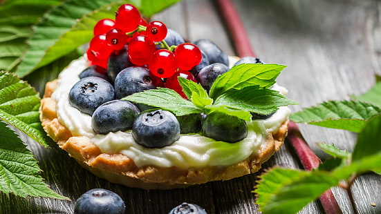 Kue Blueberry, blueberry, kue, kue, buah-buahan, permen, Wallpaper HD HD wallpaper