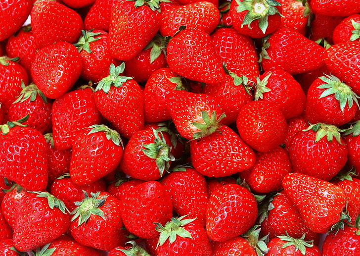 bunch of strawberry fruits, strawberries, ripe, berry, HD wallpaper