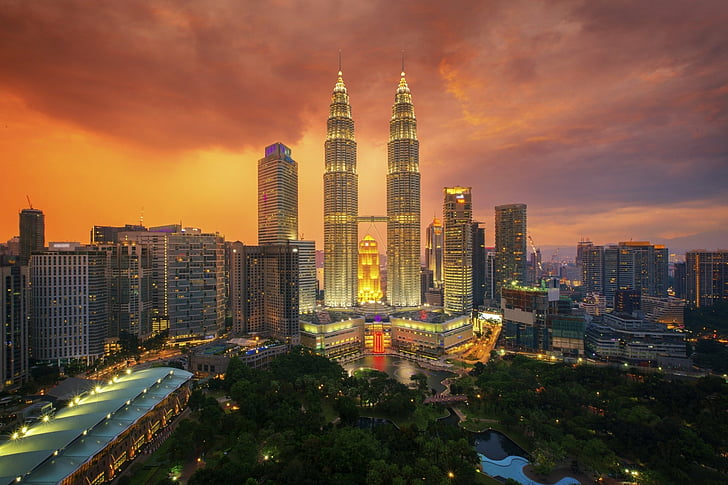 Cities, Kuala Lumpur, Building, City, Malaysia, Night, Skyscraper, HD  wallpaper | Wallpaperbetter