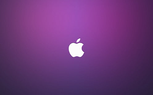 фиолетовый и белый логотип Apple, Apple, Mac, леопард, HD обои HD wallpaper