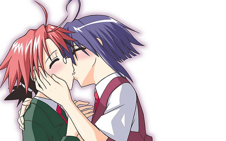 beijo afeto par-Anime personagens HD wallpaper Visualização