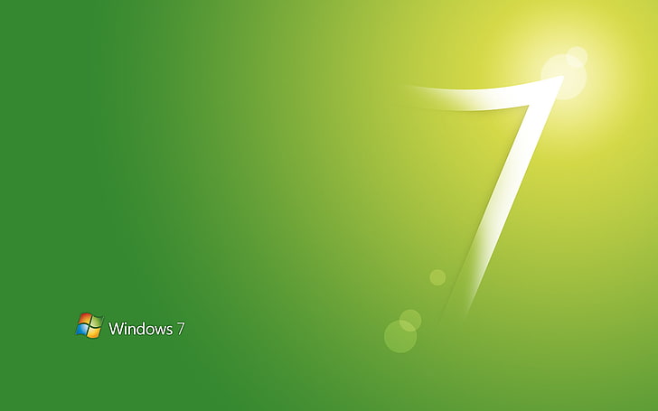 Windows 7 wallpaper, style, green, windows seven 7, computers, HD wallpaper