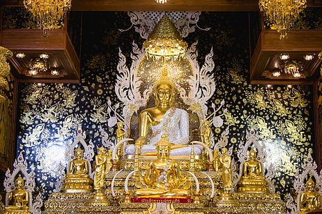 odpowiednio, azja, atrakcje, bangkok, budda, buddyzm, buddyjski, świece, cel podróży, wschód, kwiaty, złoto, kadzidło, medytacja, ludzie, módlcie się, religia, szacunek, duchowość, świątynia, tajlandia, dzięki, turystyka, tou, Tapety HD HD wallpaper