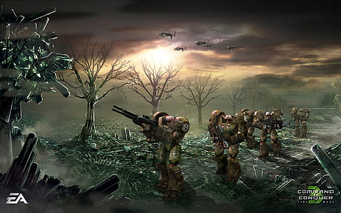 Command and Conquer 3 Tiberium Wars, póster del juego Command and Conquer, rol, multijugador, guerra, armas, Fondo de pantalla HD HD wallpaper