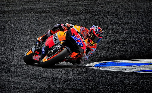 Honda Repsol, orange, rot und schwarz Repsol Sportfahrrad, Motorradrennen, Superbike Racing, Honda, Repsol, HD-Hintergrundbild HD wallpaper