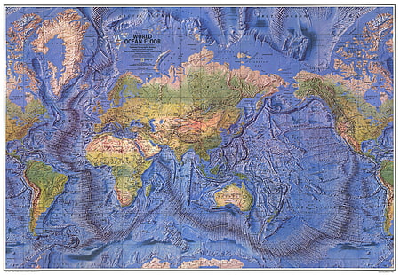 cartel del mapa mundial, tierra, el mundo, mapa, continentes, Atlas, océanos, Fondo de pantalla HD HD wallpaper