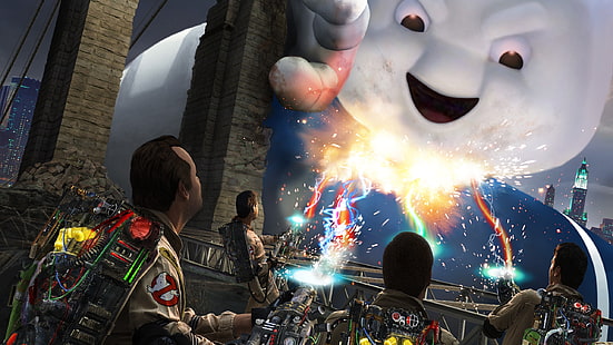 Film Ghostbuster, Ghostbusters, video game, Stay Puft Marshmallow Man, Wallpaper HD HD wallpaper