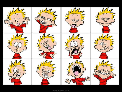 ภาพประกอบตัวการ์ตูนเด็กผู้ชายผมเหลือง, การ์ตูน, Calvin & Hobbes, Calvin (Calvin & Hobbes), วอลล์เปเปอร์ HD HD wallpaper