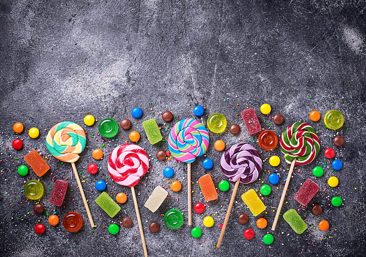 Food, Candy, Lollipop, Sweets, HD wallpaper